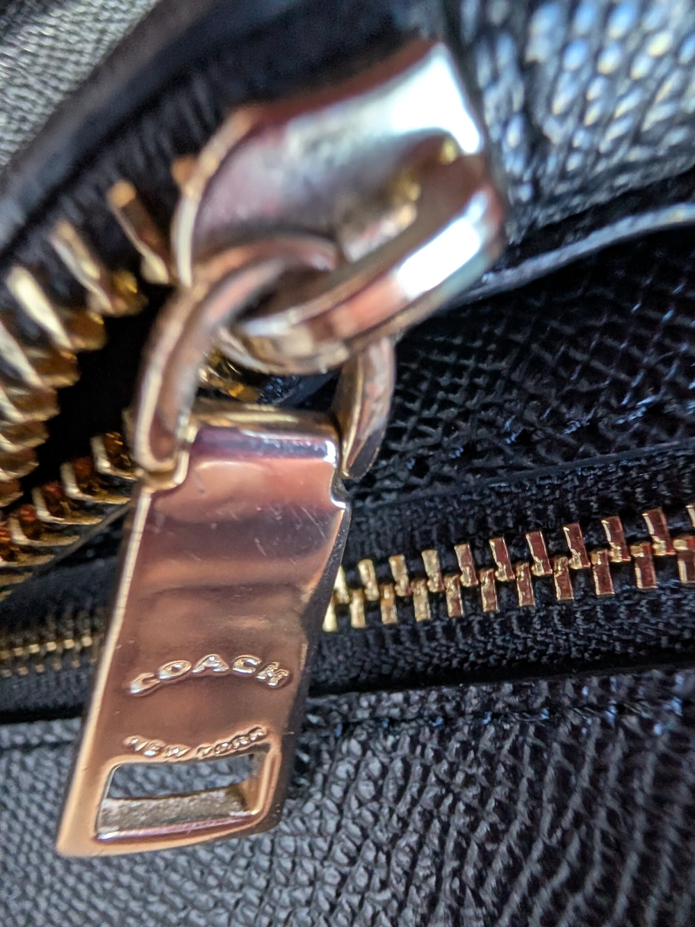 Coach Black Saffiano Leather Tote with Wallet - Picture 6 of 7